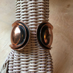 Modernist Vintage Renior Hinged Copper Cuff